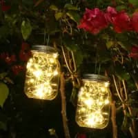 solar powered mason jar fairy lights