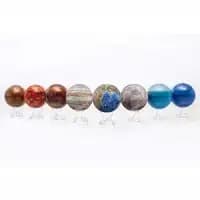 solar system globes on crystal stand