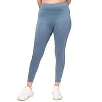 solid polyester elastane sports leggings