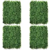 vertical wall garden frame with artificial greenery