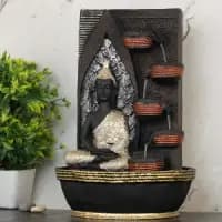 water fall fountain with led lights