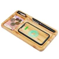 wooden phone wireless charging station